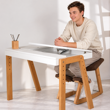 Adjustable Growing Desk (Painted with Tinted Legs)