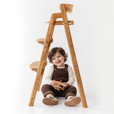 Adjustable Wooden Counter Height Chair for Toddlers XL – Oregon Pine (W2)