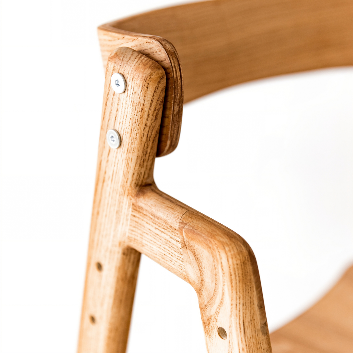 Adjustable Wooden Counter Height Chair for Toddlers – Natural Teak (W3)