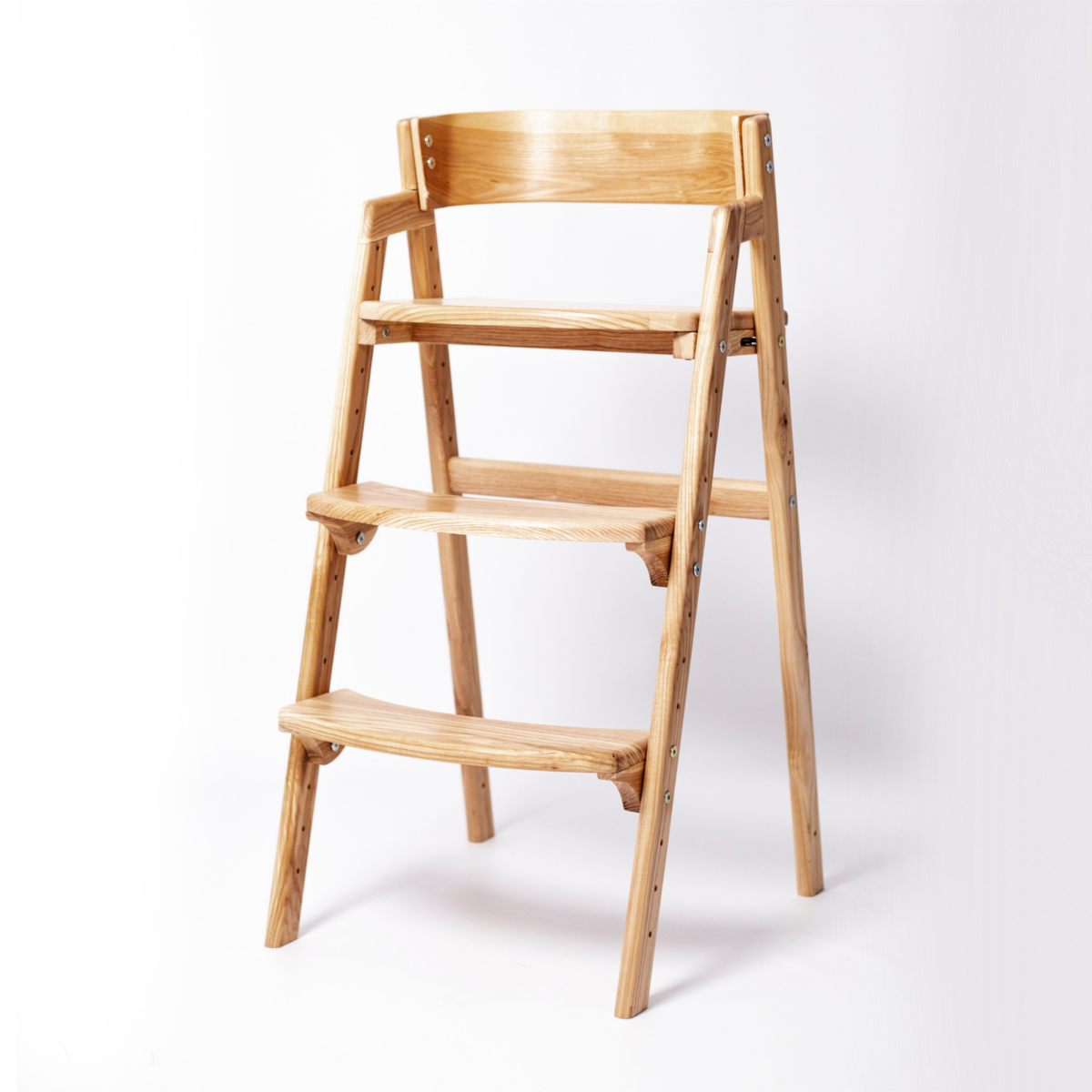Adjustable Wooden Counter Height Chair for Toddlers XL – Natural Color (W1)
