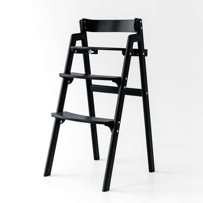 Adjustable Wooden Counter Height Chair for Toddlers XL – Black