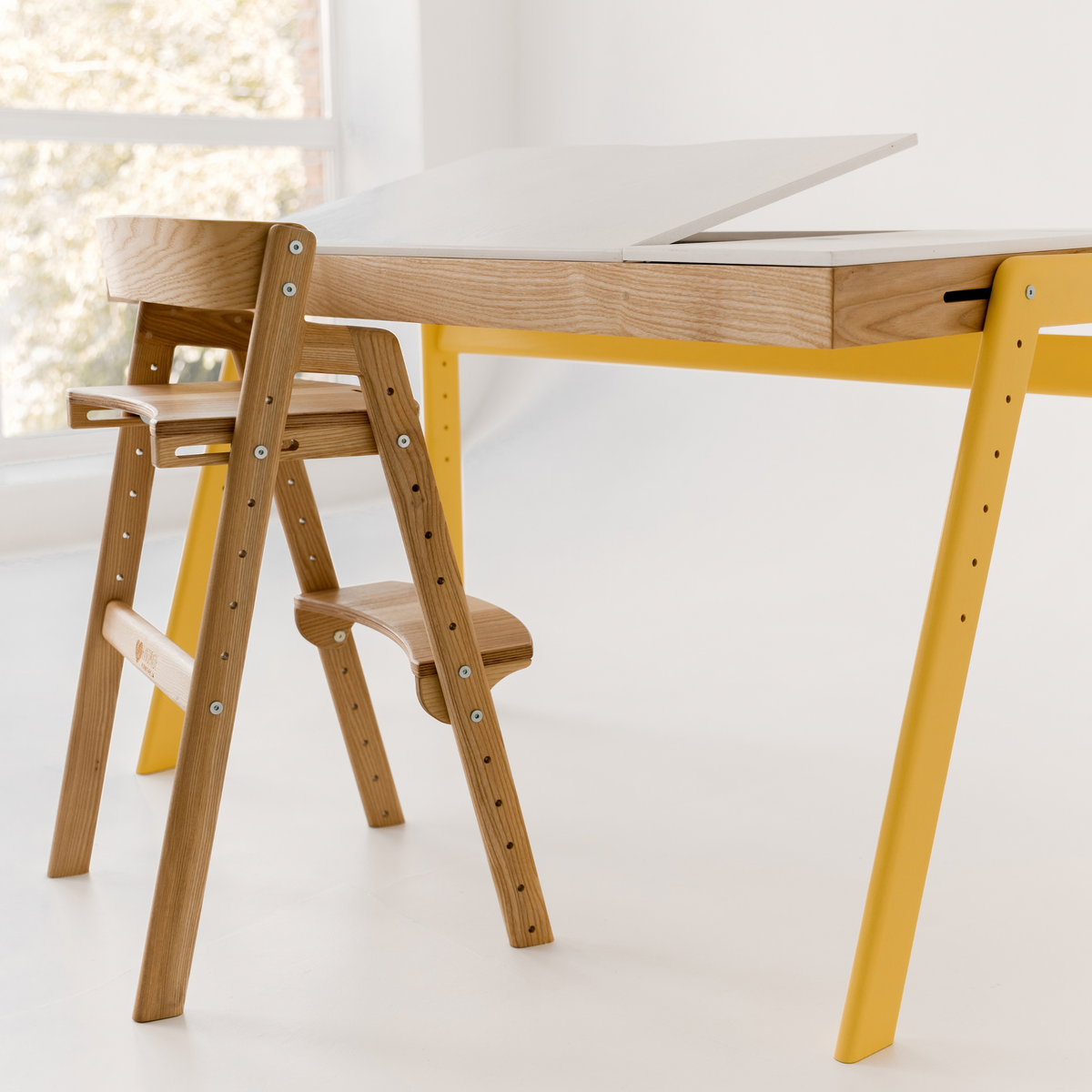 Adjustable Growing Desk XL (Painted with Tinted  Desk Frame)