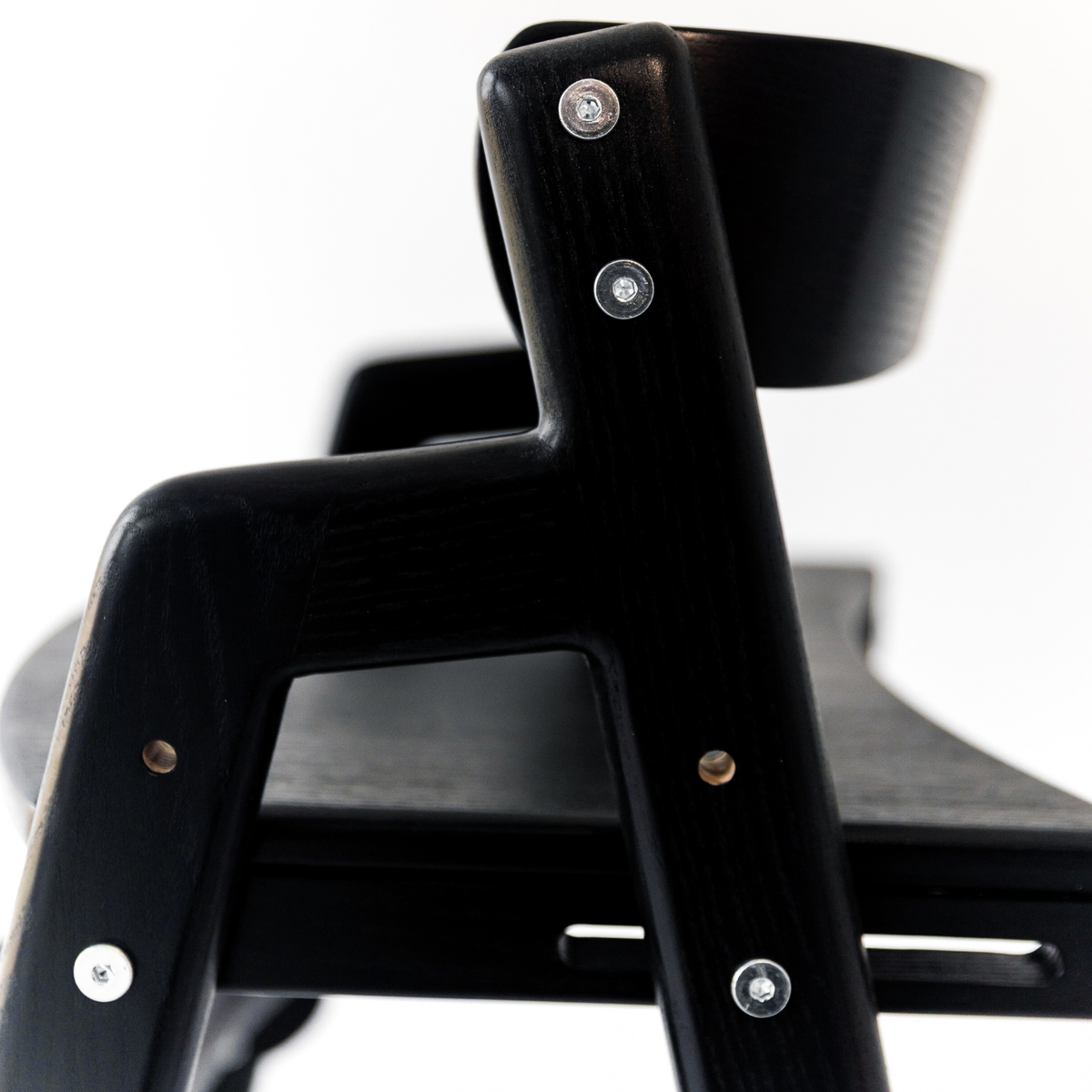 Adjustable Wooden Counter Height Chair for Toddlers XL – Black