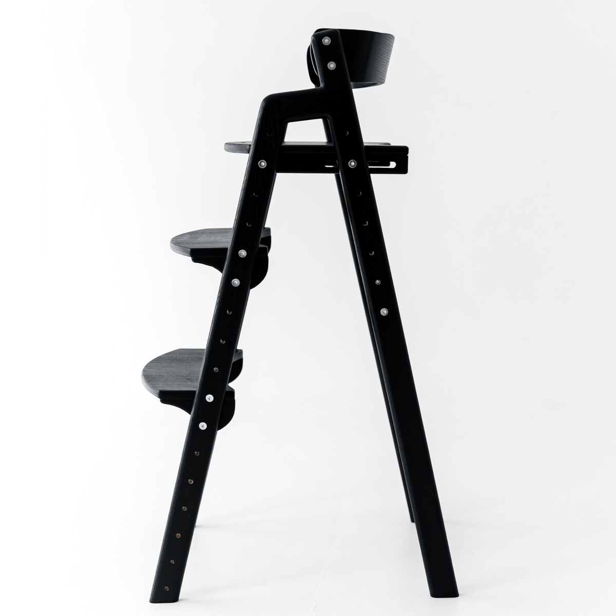 Adjustable Wooden Counter Height Chair for Toddlers XL – Black