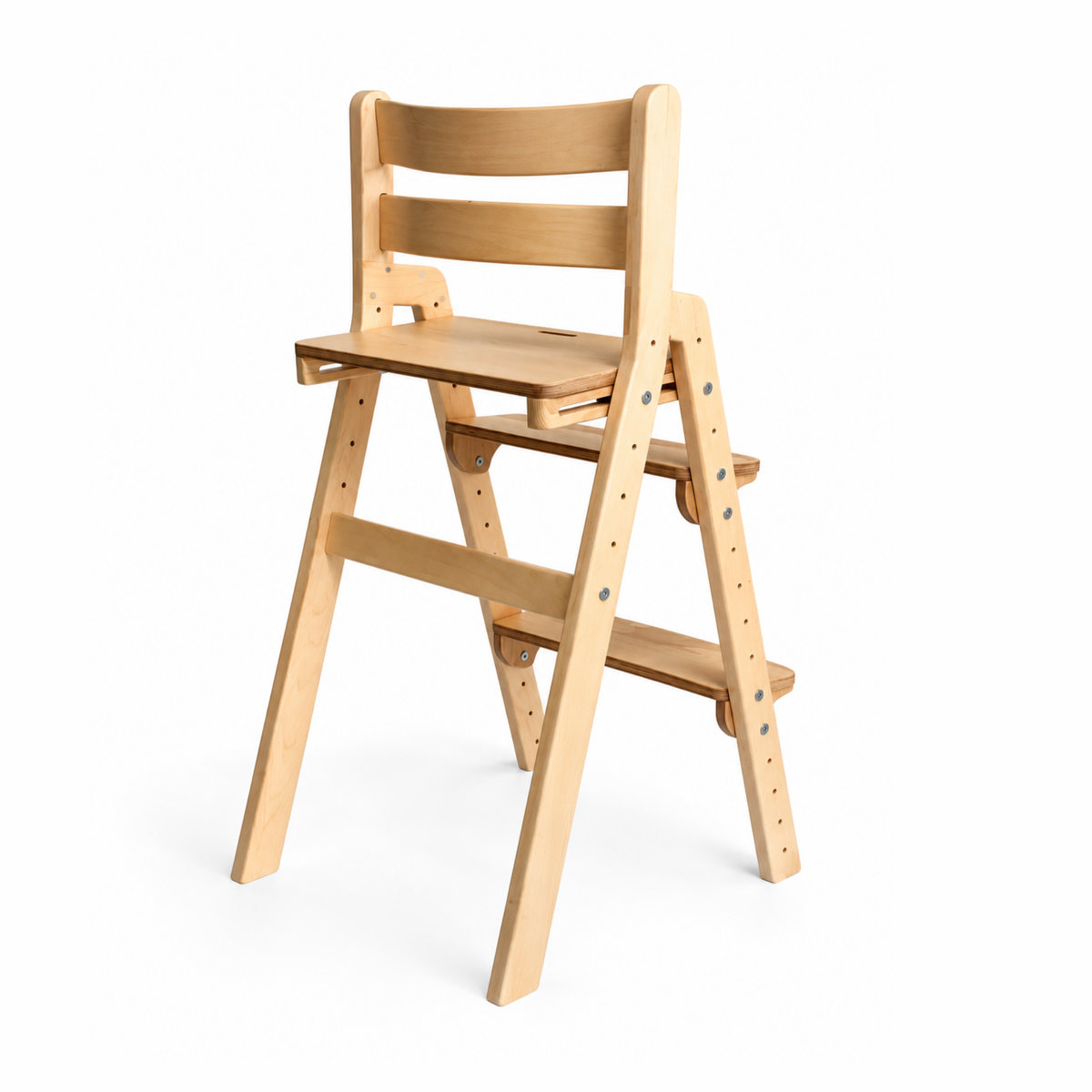 Adjustable Wooden Counter Height Chair for Toddlers XL V2 – Natural Color (W1)
