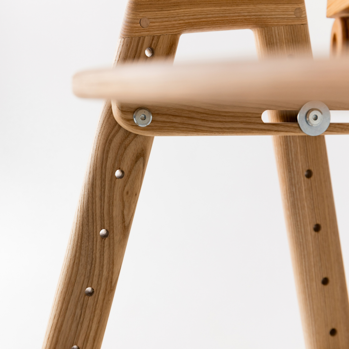 Adjustable Wooden Counter Height Chair for Toddlers –  Natural Color (W1)