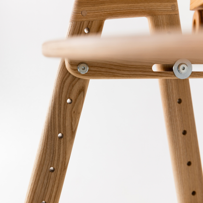 Adjustable Wooden Counter Height Chair for Toddlers –  Natural Color (W1)