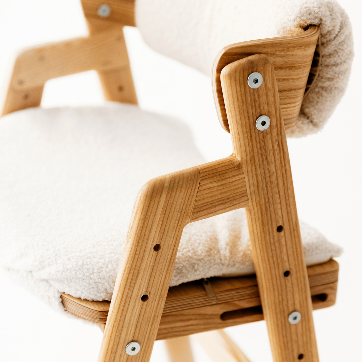Adjustable Wooden Counter Height Chair for Toddlers XL – Natural Color (W1)