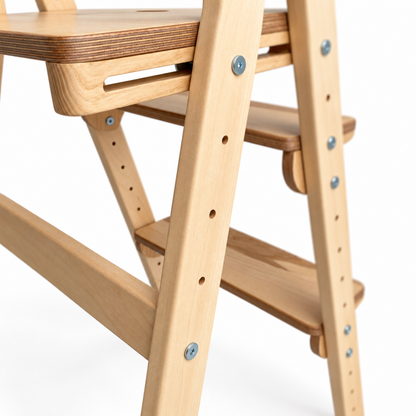 Adjustable Wooden Counter Height Chair for Toddlers XL V2 – Natural Color (W1)