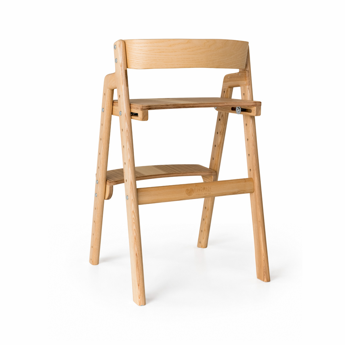 Adjustable Wooden Counter Height Chair for Toddlers –  Natural Color (W1)