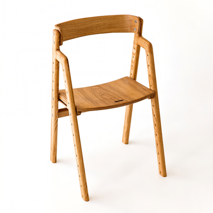 Adjustable Wooden Counter Height Chair for Toddlers – Natural Teak (W3)