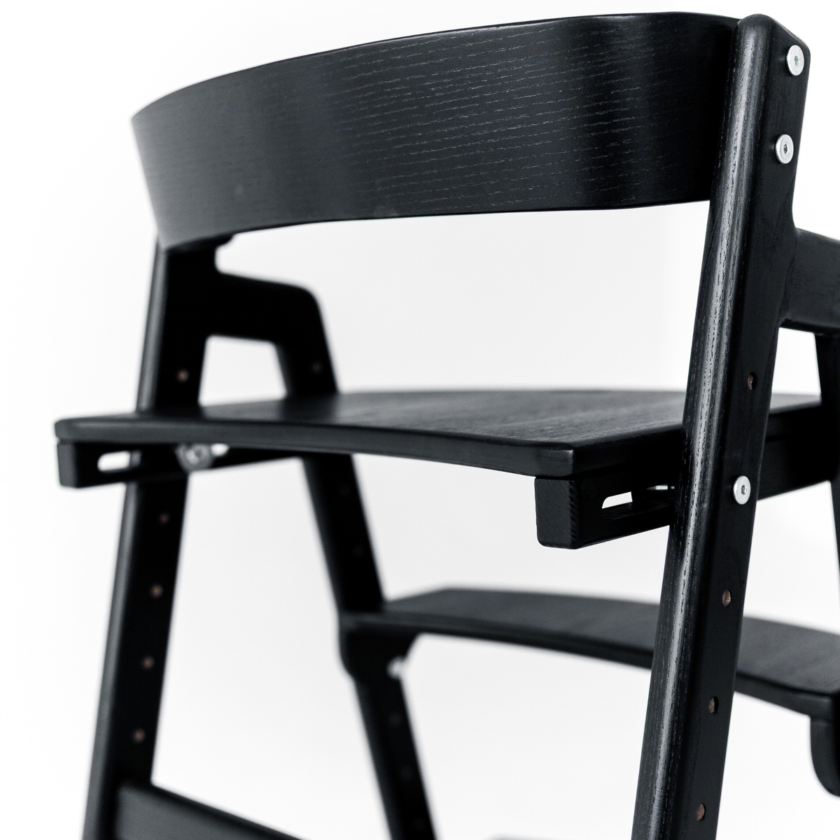 Adjustable Wooden Counter Height Chair for Toddlers XL – Black