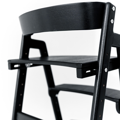 Adjustable Wooden Counter Height Chair for Toddlers XL – Black